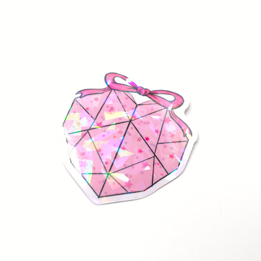 Pink Hearts (Die Cut-Holographic) Sticker